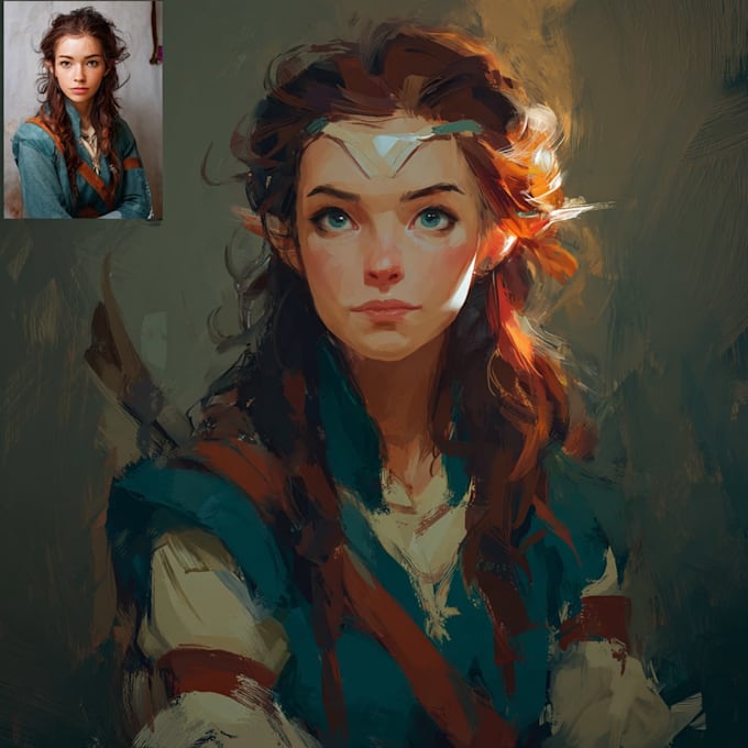 create fantasy character portrait art