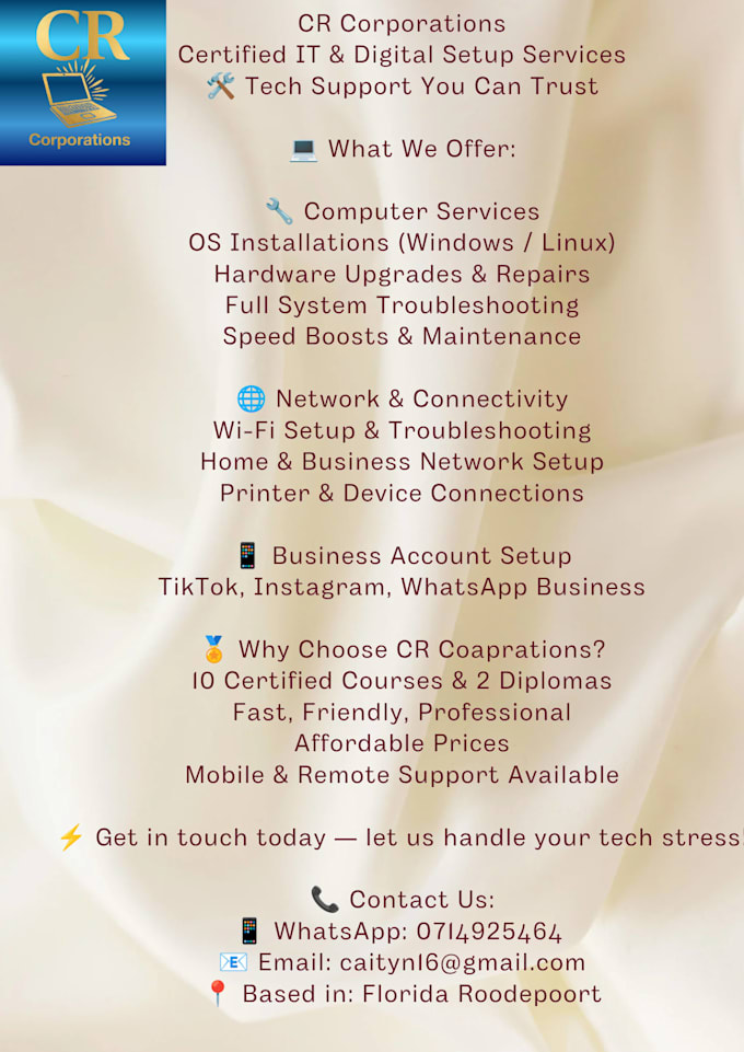 computer repairs,operating system installations