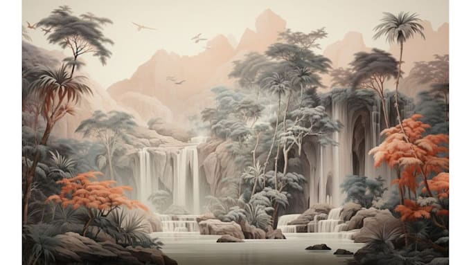 design custom mural wall art, graffiti or decorative wallpaper patterns