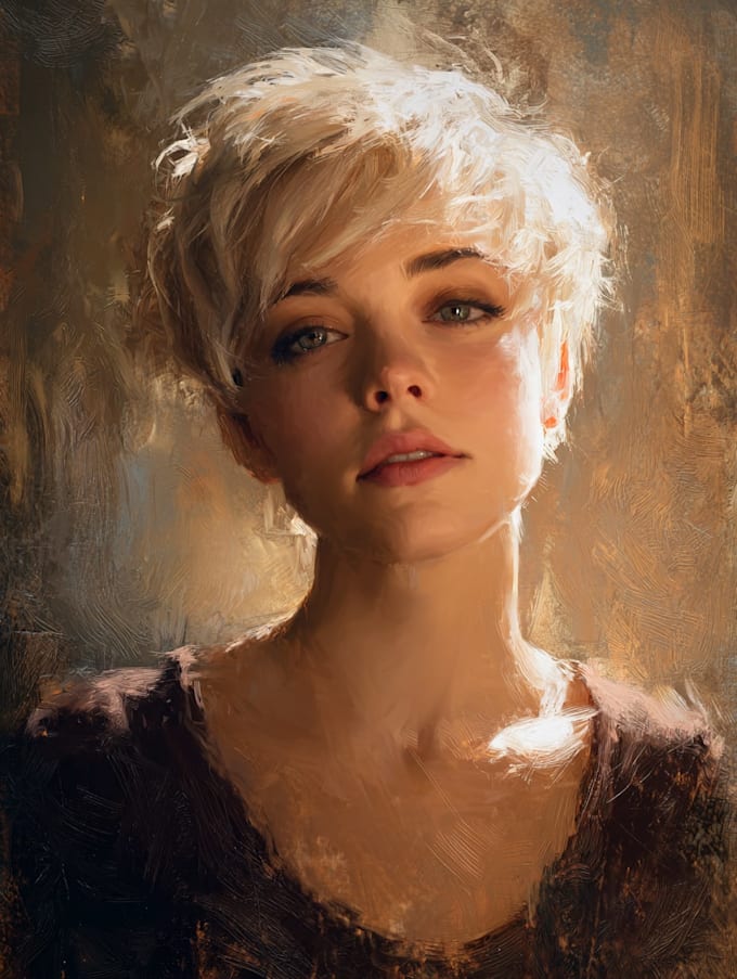unique oil painting portrait