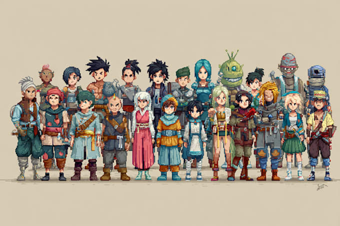 create a awesome custom pixel art portrait from your photo