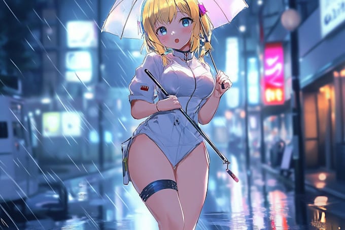 draw a beautiful anime elf girl character