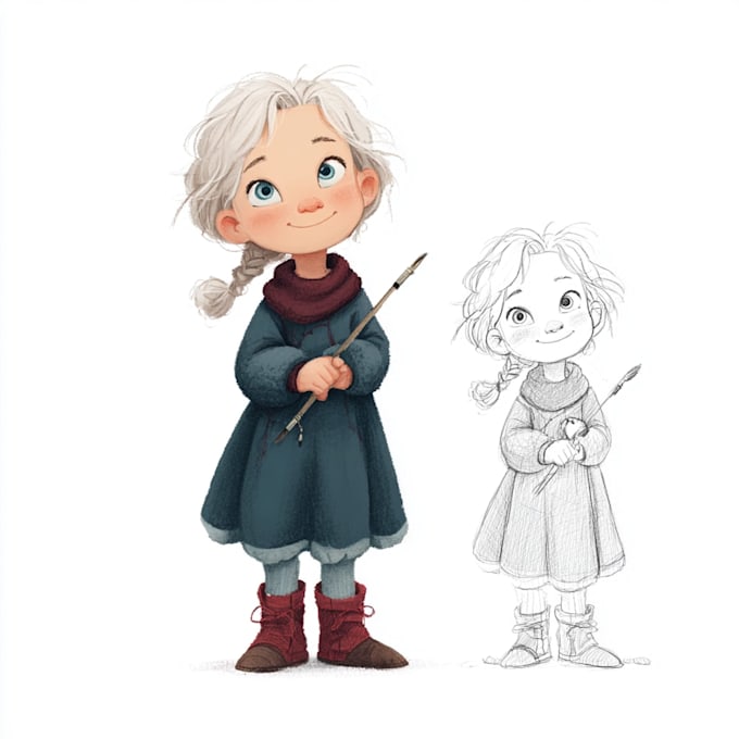create a cute character for children book