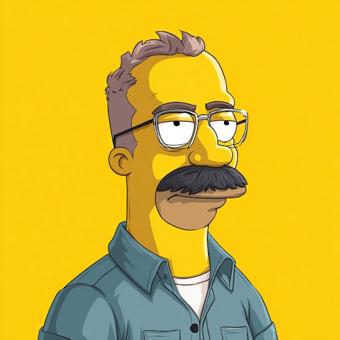 draw you yellow cartoon in simpsons style