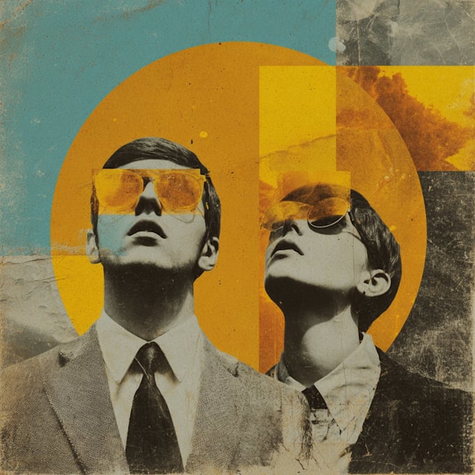 make vintage or retro album cover