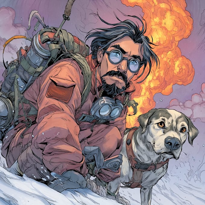 comic book illustration with comic book illustrator