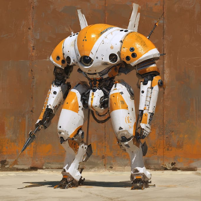draw high quality robot, mecha concepts