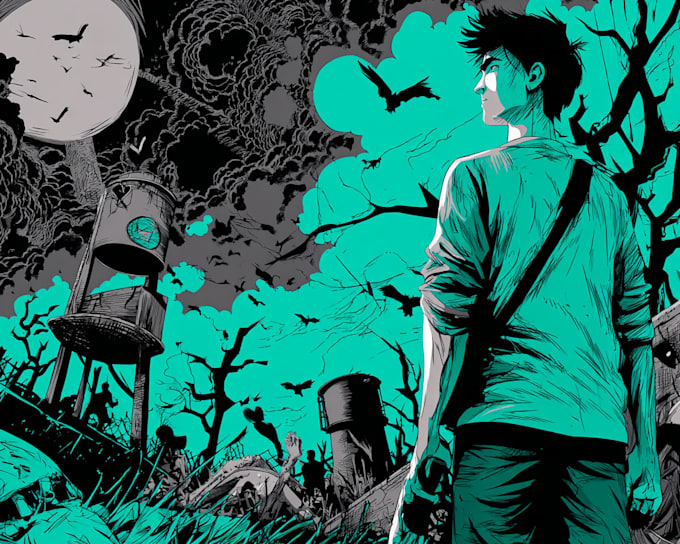 do comic book illustration nsfw comic webtoon cover art