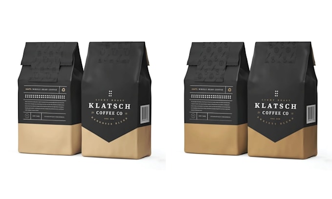 Design premium coffee packaging and label, food packaging, pouch and ...