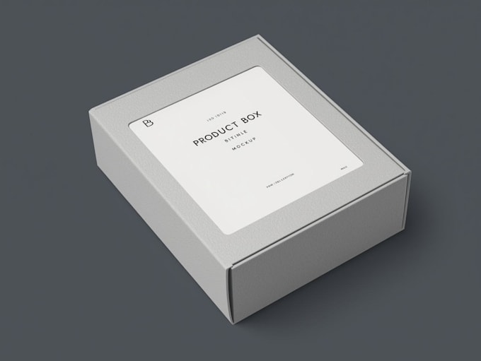 design custom product box packaging and label with mockup