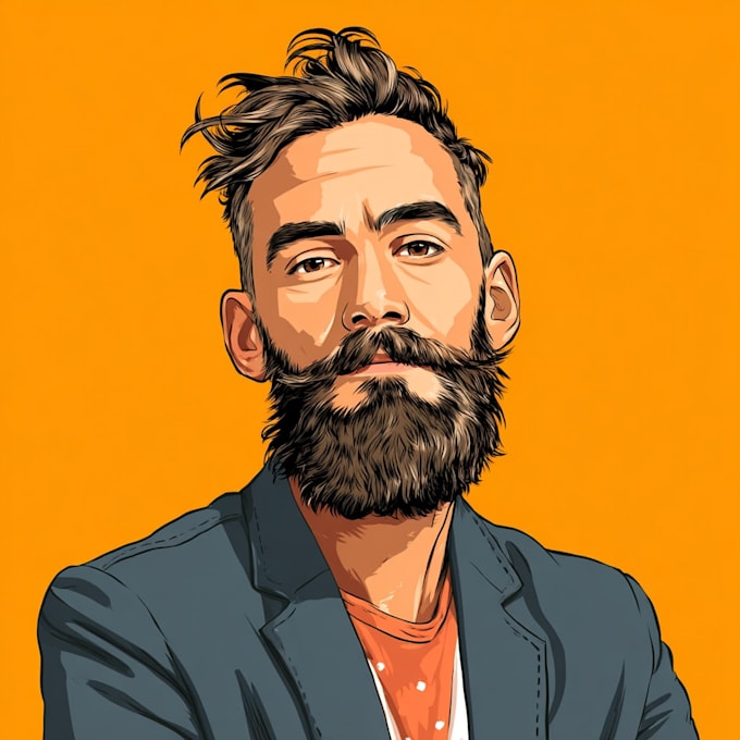 create simple cartoon portrait