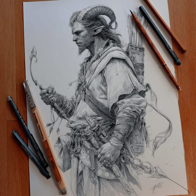 draw fantasy character illustration artwork