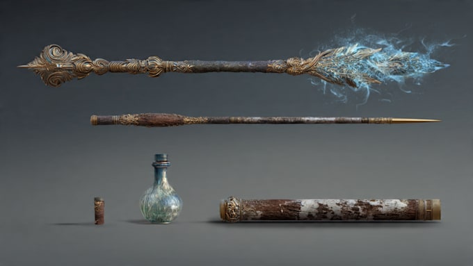create weapon concept art for you