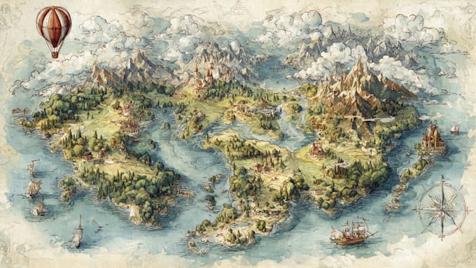 create a watercolor map for your wedding invitation