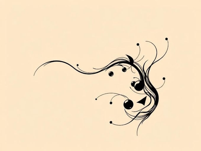custom an abstract black tattoo design