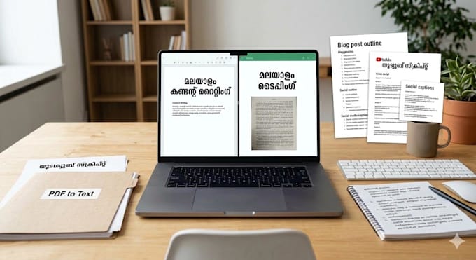 do professional malayalam content writing and typing