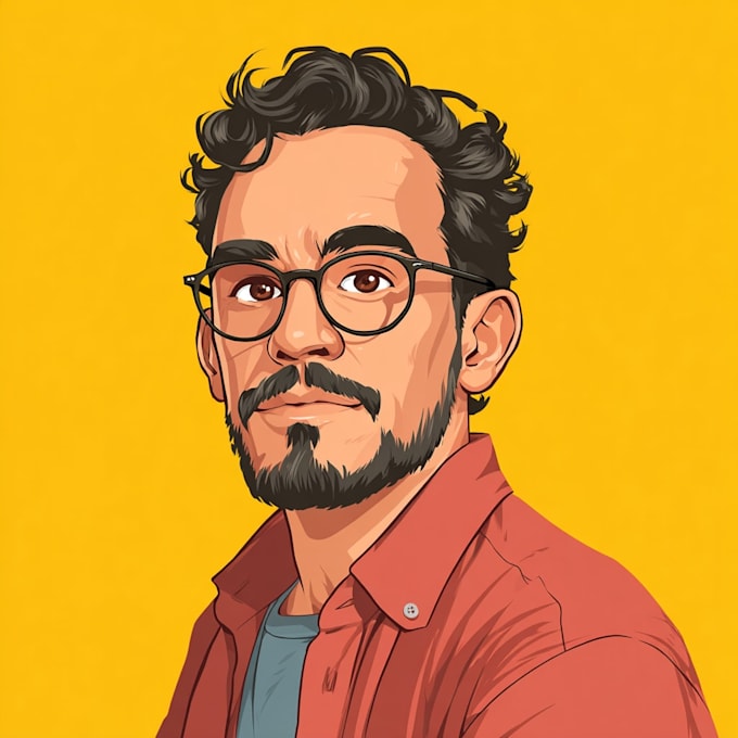 paint amazing vector cartoon portrait