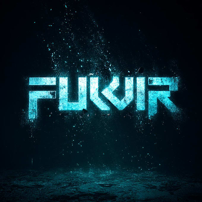 create a design futuristic cyberpunk logo or typography
