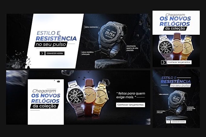 design modern and clean banners for your online store