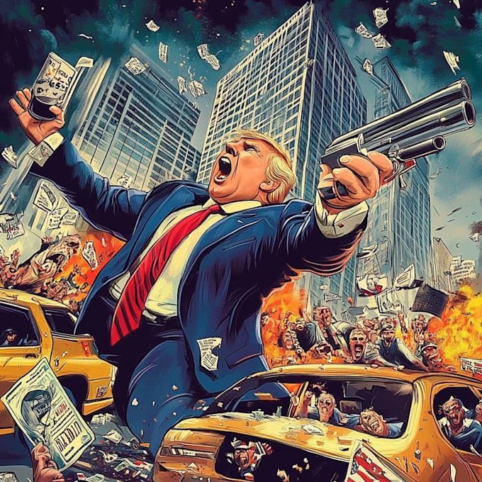 do a political cartoon art