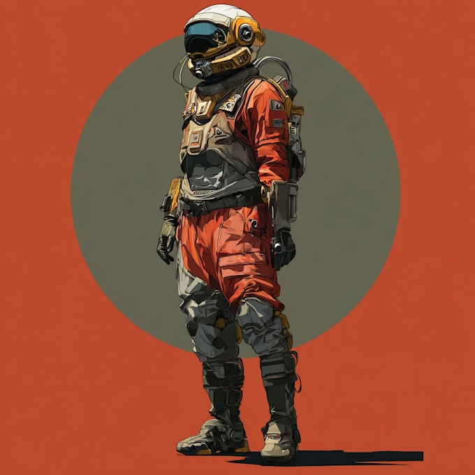 sci fi character illustration or sci fi character