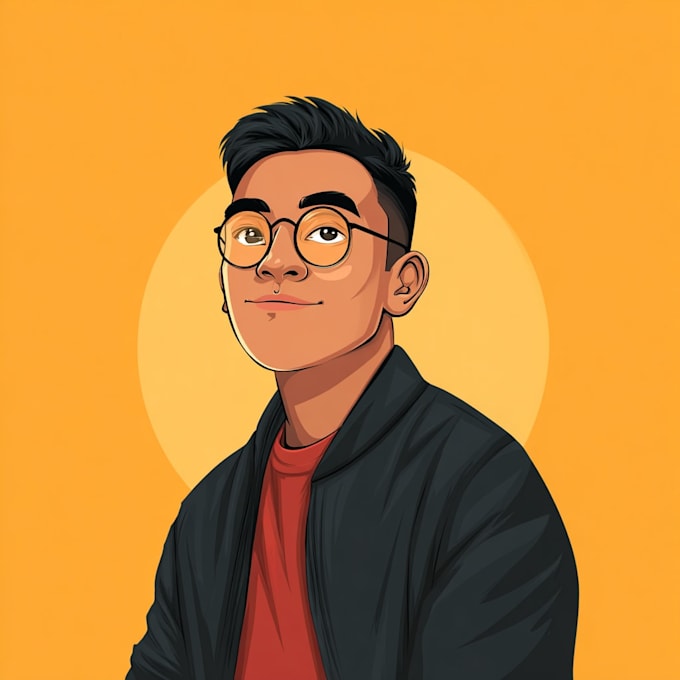drawing cartoon vector portrait