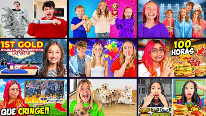 design creative eye catching high CTR youtube thumbnails