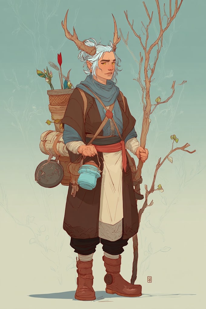 Draw dnd character art fantasy art illustration character by Johmuir ...