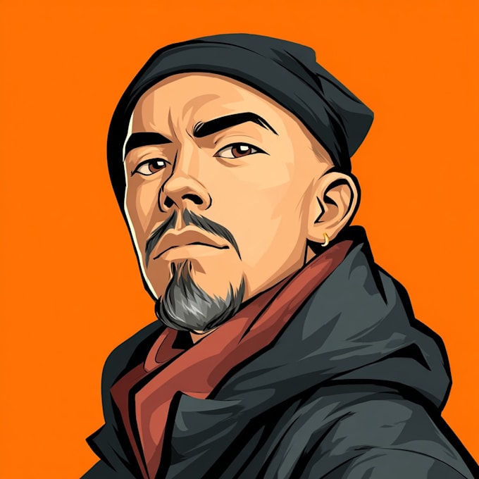 do cartoon vector portrait illustration