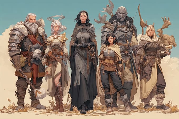 illustrate custom dnd characters for your adventures