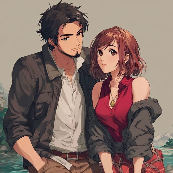 draw your couple character with anime style