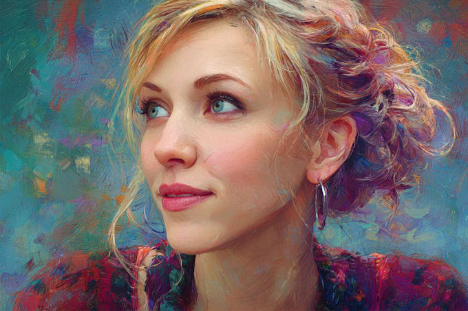 paint digital oil painting portrait