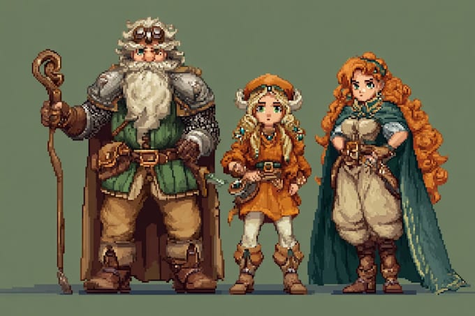 design unique pixel art portrait for you
