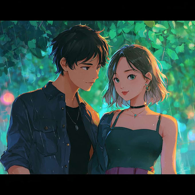 draw your couple character with anime style