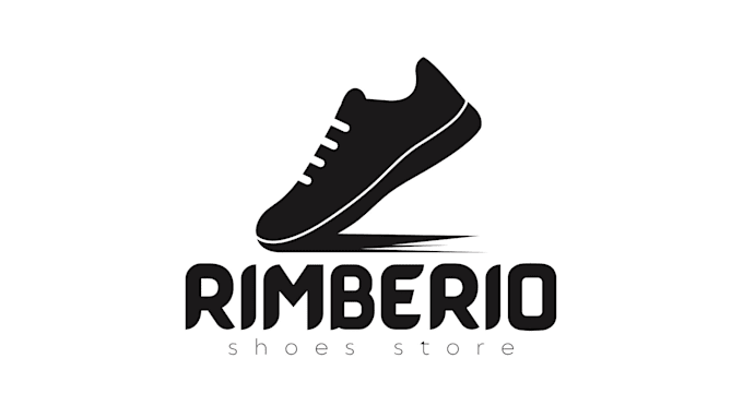 create unique flat modern minimalist shoe logo design