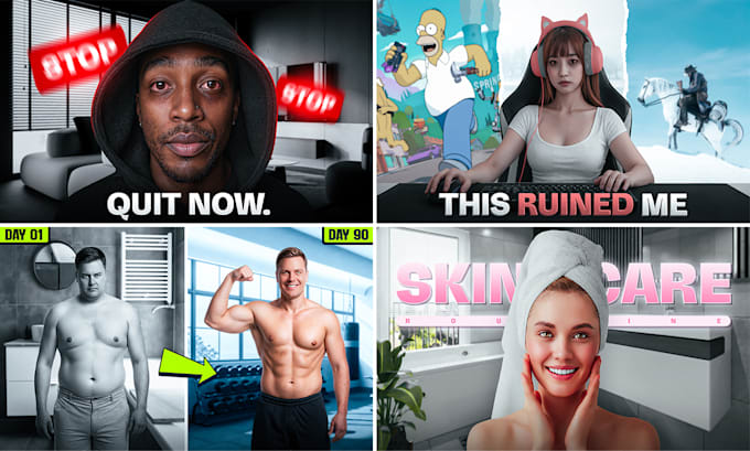 design high CTR youtube thumbnail design
