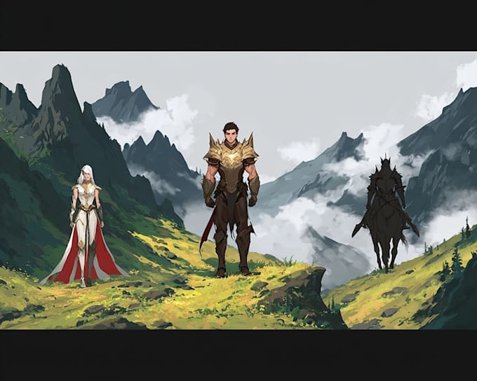 create concept art illustrations with cinematic quality