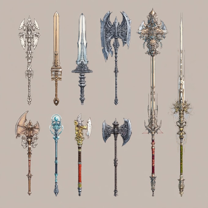 draw your prop or fantasy weapon designs