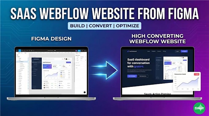 build a high converting saas webflow website from figma