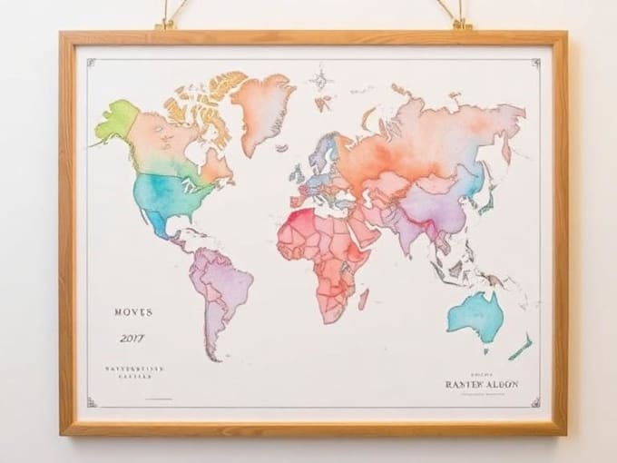 do custom watercolor wedding map