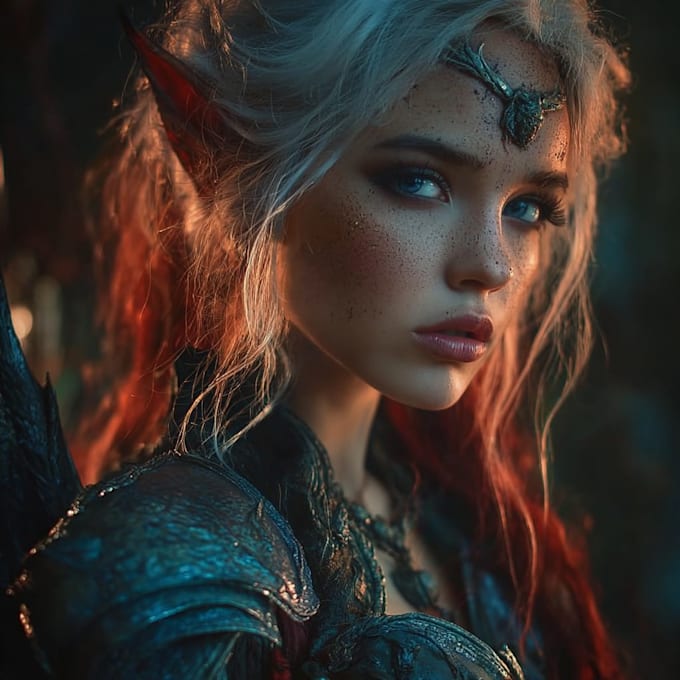 draw fantasy portrait with cinematic lighting