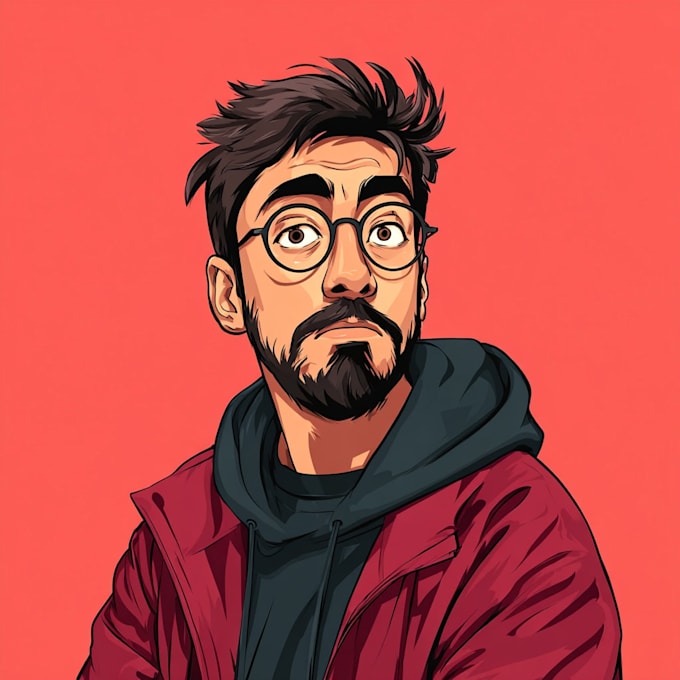 drawing cartoon vector portrait