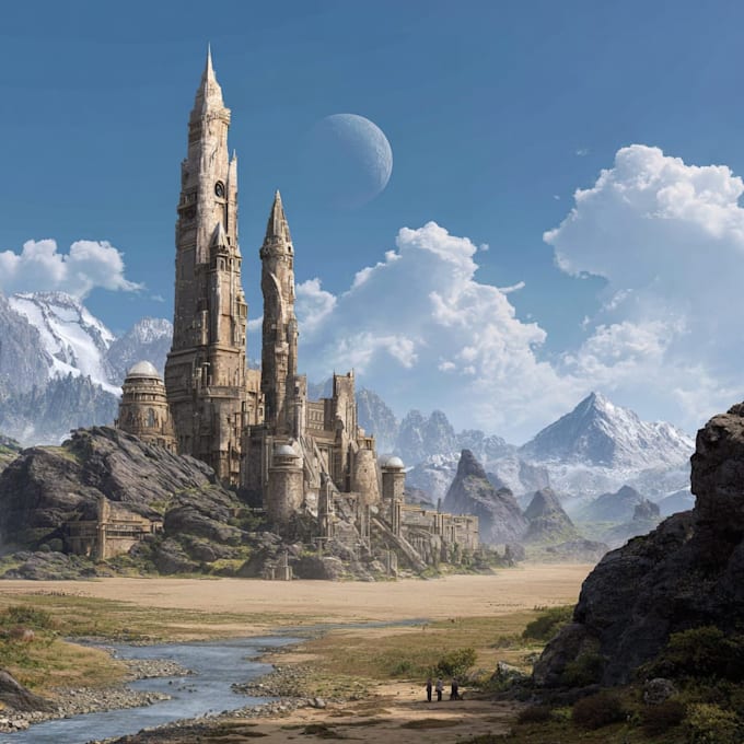 create fantasy environment concept art