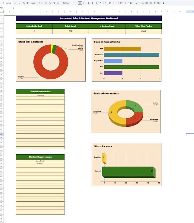 create custom excel and google sheets spreadsheets and CRM