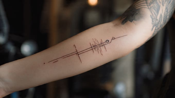 create a minimalist fine line tattoo design