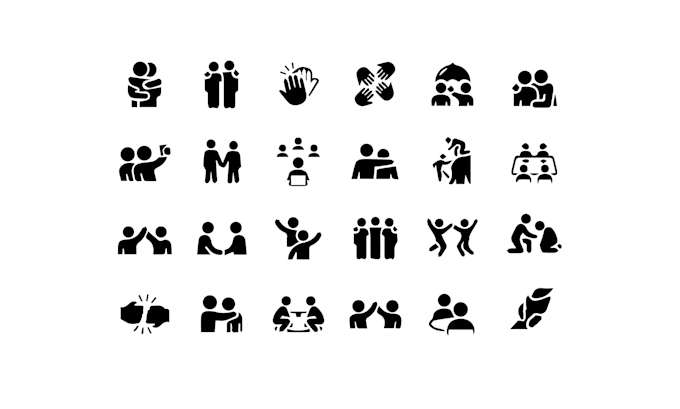 modern icons, custom icons and vector icon set