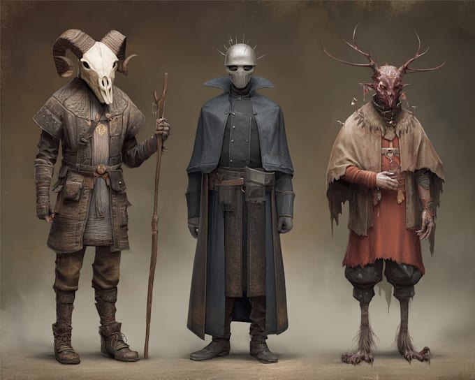 draw horror character art and horror character design