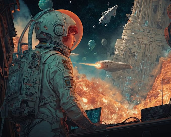 create stunning scifi digital art illustrations