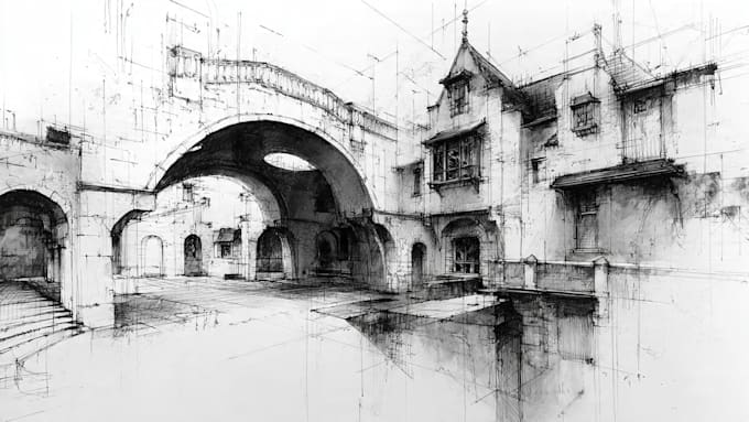 do hand drawn architectural sketches