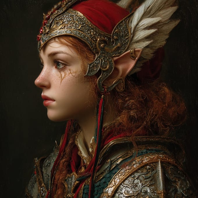 paint a realistic or fantasy portrait
